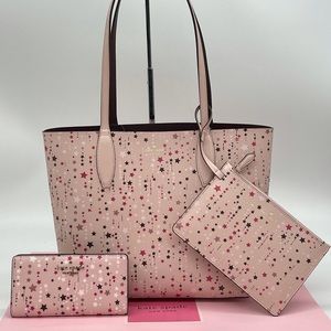 Kate Spade Twinkle Printed Reversible Tote & Slim Bifold Wallet Set